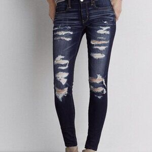 💥175 American Eagle 360 Distressed Super Stretch Ankle Jegging